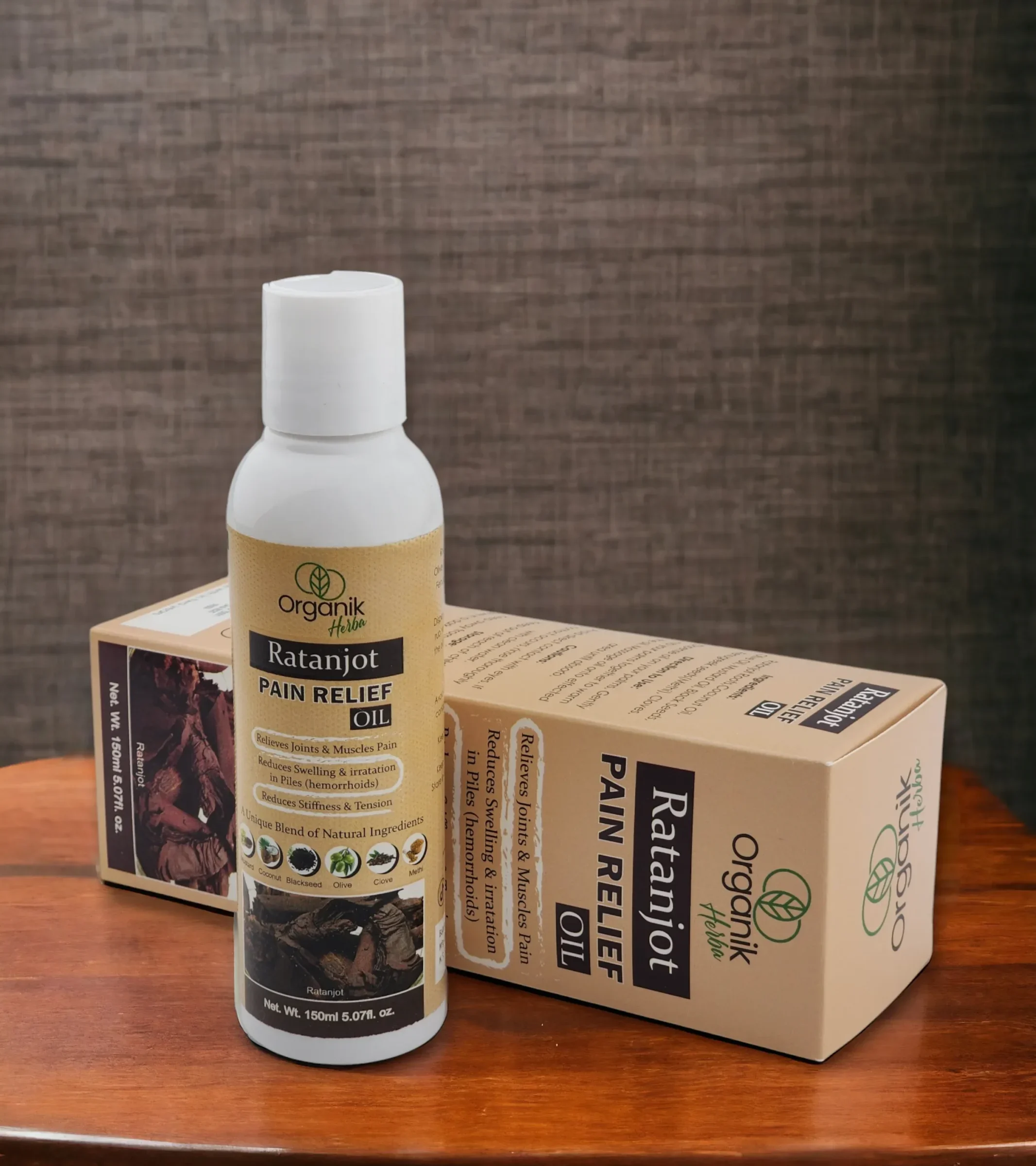 Organik Herba Ratanjot Pain Relief Oil – A natural solution for joint and muscle pain relief with herbal ingredients