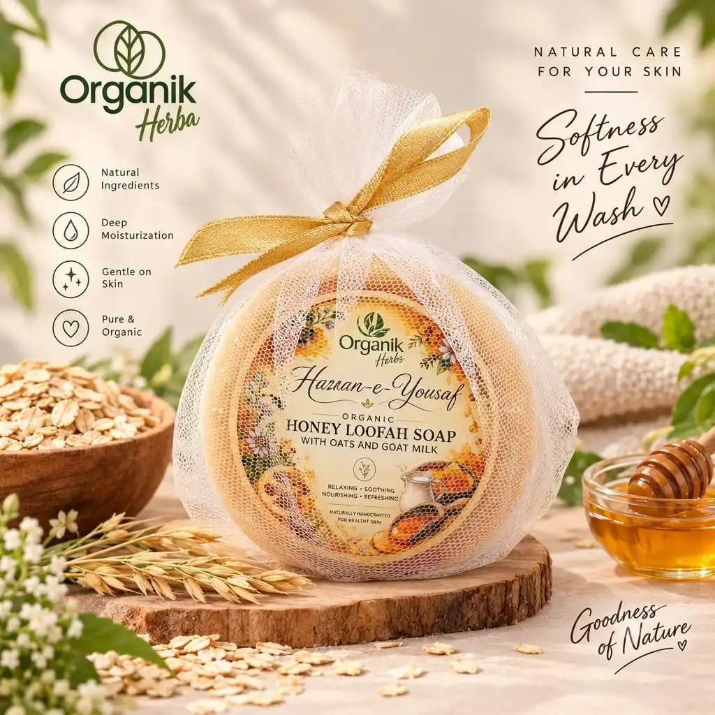 Experience the pure goodness of nature with Organik Herba's Honey Loofah Soap. Because it features deep moisturization and gentle care, this organic bar ensures softness in every wash. Consequently, you can enjoy a truly natural skincare routine.